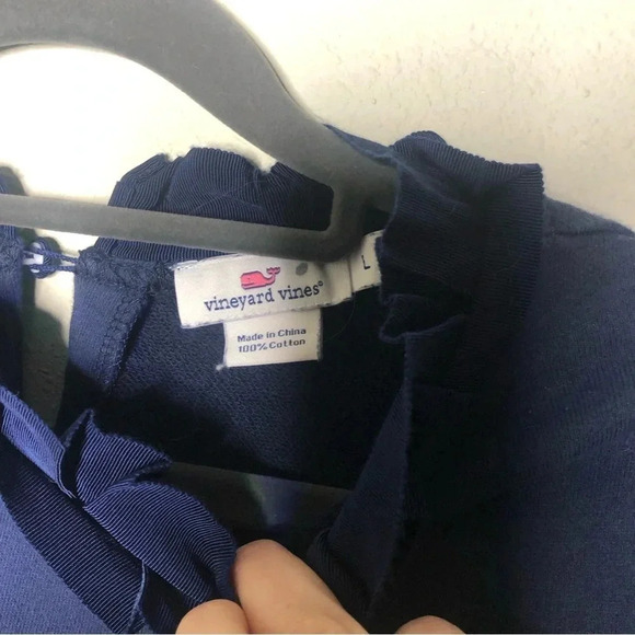 Girls Vineyard Vines Navy Long Sleeve Top Size Large - Picture 4 of 6